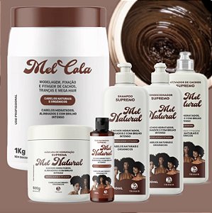 Mel Cola Trihair 1kg + Kit Mel Natural Linha Completa
