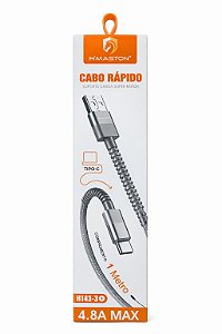 Cabo H'MASTON USB/TIPO-C 4.8A 1M