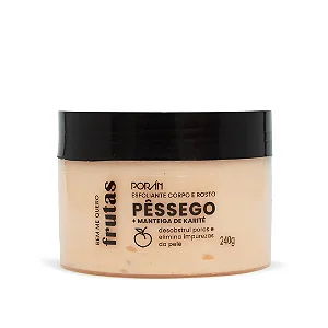 Esfoliante Pêssego Corpo e Rosto Porán 240g