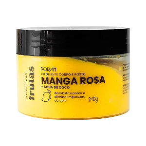 Esfoliante Manga Rosa Corpo e Rosto Porán 240g