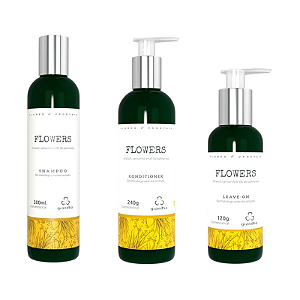Grandha Kit Flores & Vegetais Cabelos Finos e Delicados Flowers