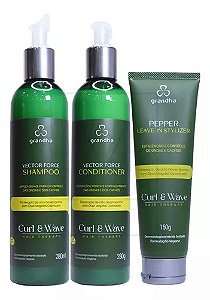 Grandha Kit Cabelos Cacheados Curl & Wave