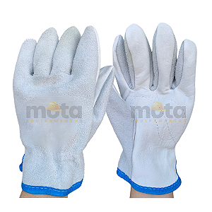 10 Pares Luva Couro Vaqueta Mista Petroleira