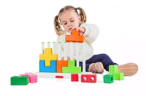Brinquedo Educativo Blocos De Encaixe Didatico Poliplac