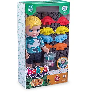 Dinossauro Boneco Vinil Articulado Menino Massinha Colorida