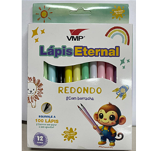 LAPIS DE COR ETERNAL REDONDO C/BORRACHA C/12