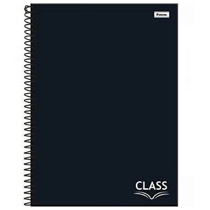 Caderno Universitário 1 Matéria 80 fls Class Preto Foroni