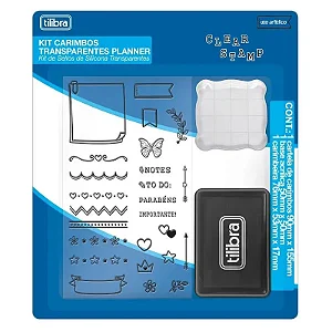 KIT CARIMBO TRANSPARENTE PLANNER