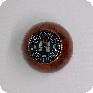 Manopla bola de Câmbio Wolfsburg Edition madeira Madre Pérola Fusca / Kombi rosca M12