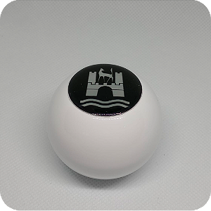 Manopla Wolfsburg Branca  Kombi/ Fusca Rosca M12