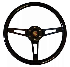 Volante fusca antigo Mini Porsche Black
