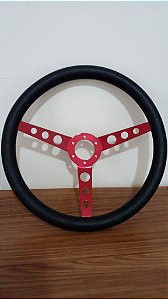 Volante Automotivo Esportivo Universal Vermelho – Sem Cubo