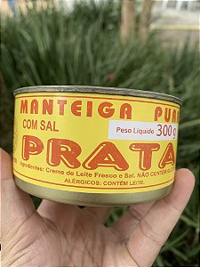 Manteiga Caseira Prata na Lata | peso médio 300 gr