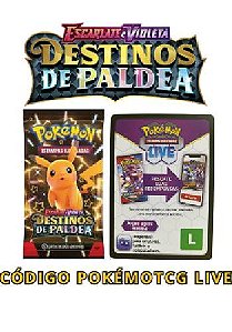 CODIGO POKEMON TCG LIVE - BOOSTER - ESCARLATE E VIOLETA 4.5 - DESTINOS DE PALDEA