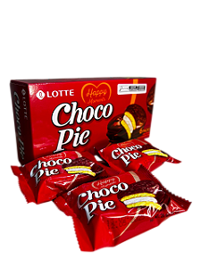 CHOCO PIE BOLINHO DE CHOCOLATE LOTTE - C/ 6 UNIDADES