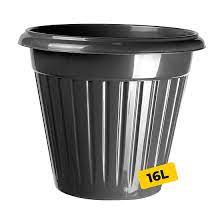 VASO REDONDO PRETO N°36 16 L