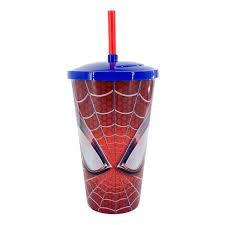 COPO 600 ML C/TPA E CANUDO SPIDER