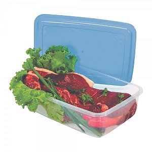 POTE RETANGULAR 4 L TRANSPARENTE