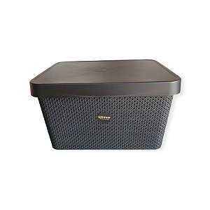 CAIXA ORGANIZADORA C/TAMPA 17 LTS PRETO