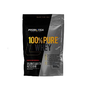 100% Pure Whey Refil (900g) - Sabor: Iogurte c/ Morango