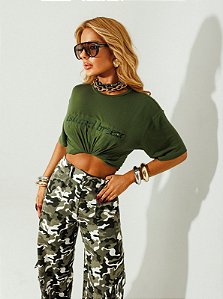 Conjunto T-shirt E Calça Camuflada