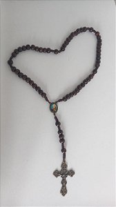 Terço de Madeira São Bento Marrom Escuro