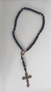 Terço de Madeira São Bento Preto