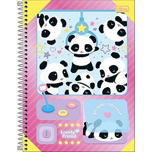 CADERNO 16 MATÉRIAS LOVELY FRIEND 256 FOLHAS