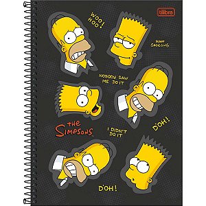 CADERNO 16 MATÉRIAS SIMPSONS 256 FOLHAS