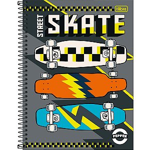 CADERNO 12 MATÉRIAS PEPPER MASCULINO 192 FOLHAS