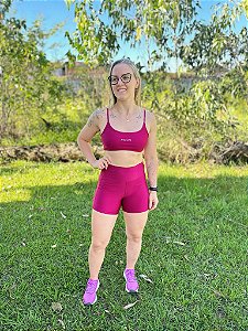 Conjunto Cometa Short e Top Framboesa