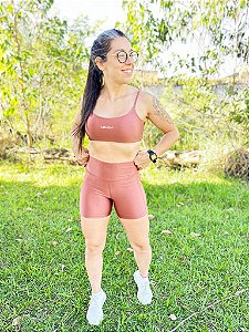 Conjunto Cometa Short e Top Brown Rust