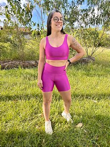 Conjunto Aura Short e Top Rosa