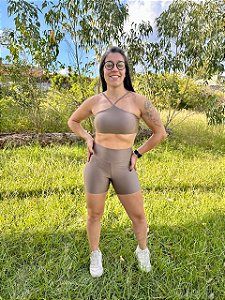Conjunto Cometa Glow Short e Top Gold