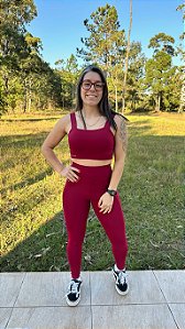 Conjunto Legging e Top Vênus Duo Malbec