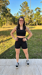 Conjunto Vênus Duo Short e Top Preto