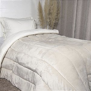 Edredom Solteiro Sultan Dupla Face Flannel/Sherpa Linho