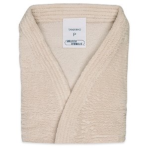 Roupão Fleece Jolitex Tamanho P Creme