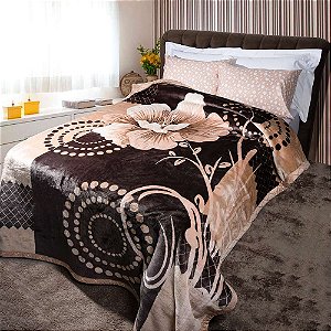 Cobertor Casal Raschel Plus Jolitex 180x220cm Tango Marrom