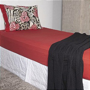 Jogo de Cama Solteiro ShopCama Rosas Vermelho 2 Peças
