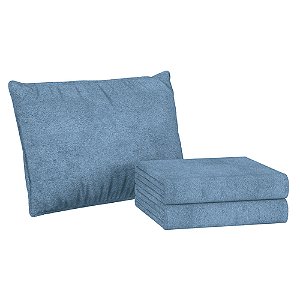 Jogo de Cama Solteiro King Lynel Mescla 3 Peças Azul
