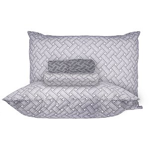 Jogo de Cama Queen Size 150 Fios Corttex 4 Peças Attuale Estampa 1