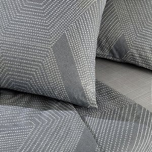 Jogo de Cama Queen Size 200 Fios 4 Peças Corttex Home Design Cinza