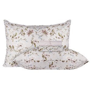 Jogo de Cama Queen Size 150 Fios Corttex 4 Peças Attuale Flores 2