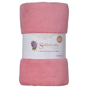 Manta Casal Atlântica Microfibra Rosa 200 g/m²