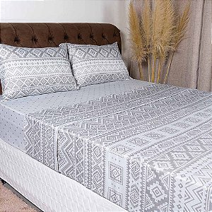 Jogo de Cama Queen Size 4 Peças Asteca