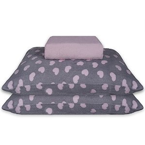 Jogo de Cama Casal Plush 3 Peças Bella Enxovais Cecilia