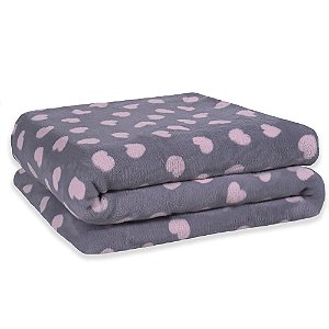 Manta Solteiro Plush Bella Enxovais Cecilia