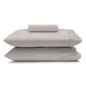 Jogo de Cama Queen Size Buettner Sonata Renda Janer 3 Peças Fendi