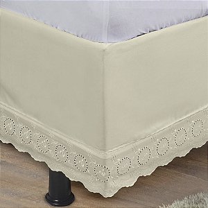 Saia Box Queen Size Buettner Renda Janer Pérola